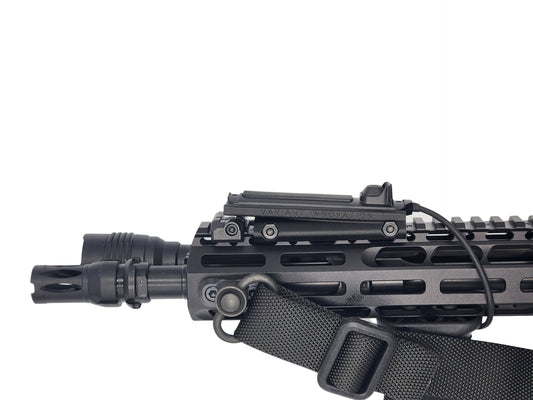 The F-Stop presses the pressure pad out and over front accessories, placing the controls right where you need them.