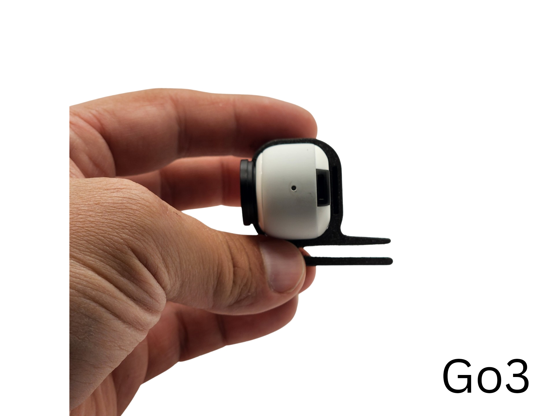 The simple magnet assisted slip mount gives you a thin form factor and easy manipulation without touching the lens as in other designs.