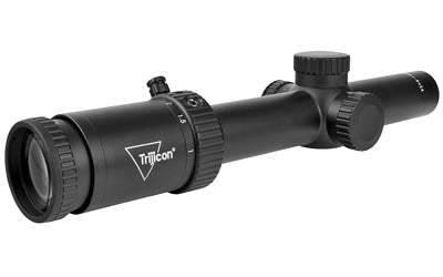 Trijicon Credo HX 1-6x24mm First Focal Plane Riflescope with Red MOA Segmented Circle - 30mm Tube - Satin Black - Low Capped Adjusters
