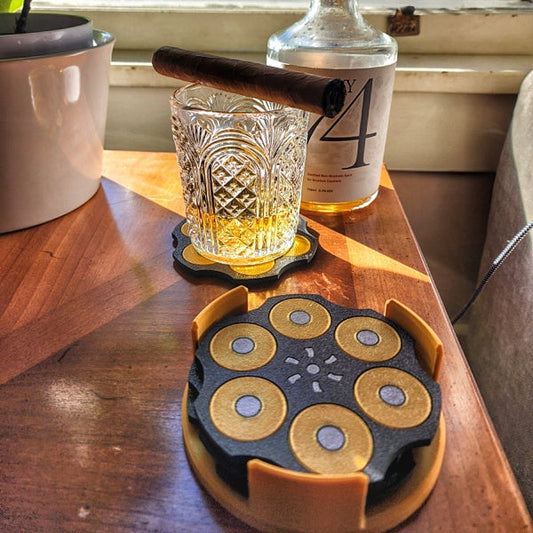 Revolver Cylinder Coaster Set