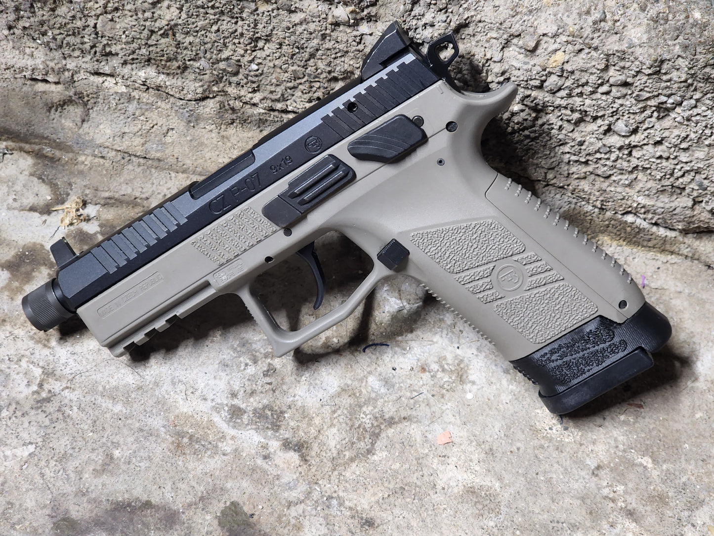 CZ P07 Tactical with the P09 19 round magazine and WTT3D adapter sleeve