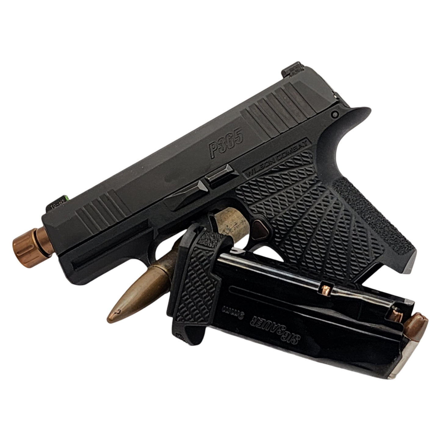 Use your NULL adapter to fit 12 round magazines into your standard P365 sized grip module. 