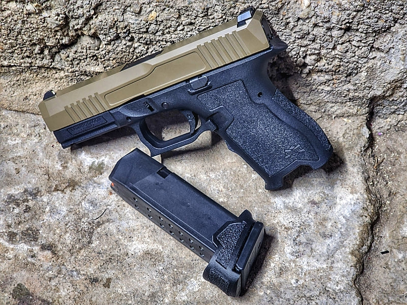 the PSA Dagger provides an affordable, reliable firearm to those looking for Glock reliability with the ergonomics of an M&P.  the NULL Adapter allows the use of full size magazines in the compact frame, making it an excellent addition to your arsenal. 