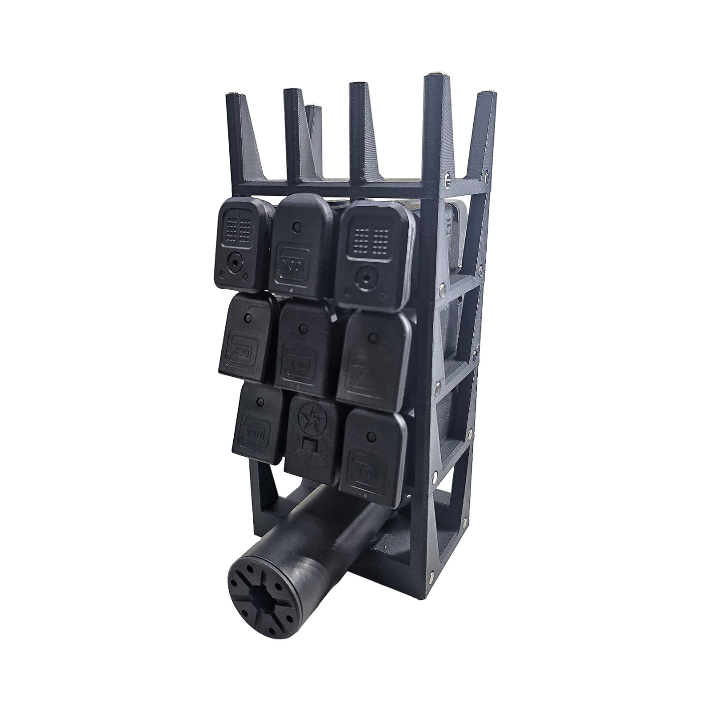 Stacking storage maintains order and keeps things clean looking