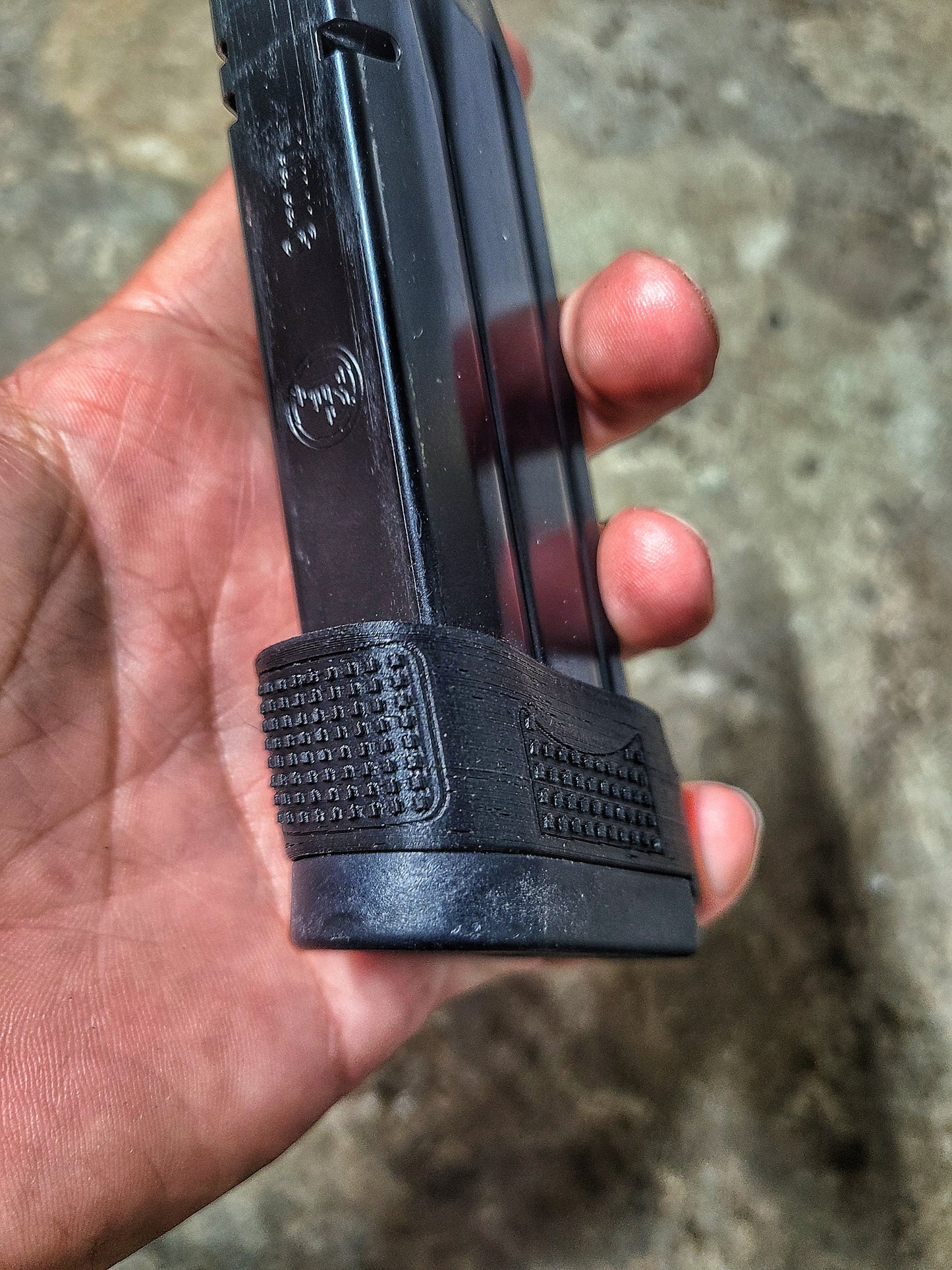 CZ P10c Magazine Sleeve. Used to adapt the CZ P10F 19 round magazines to the compact frame.