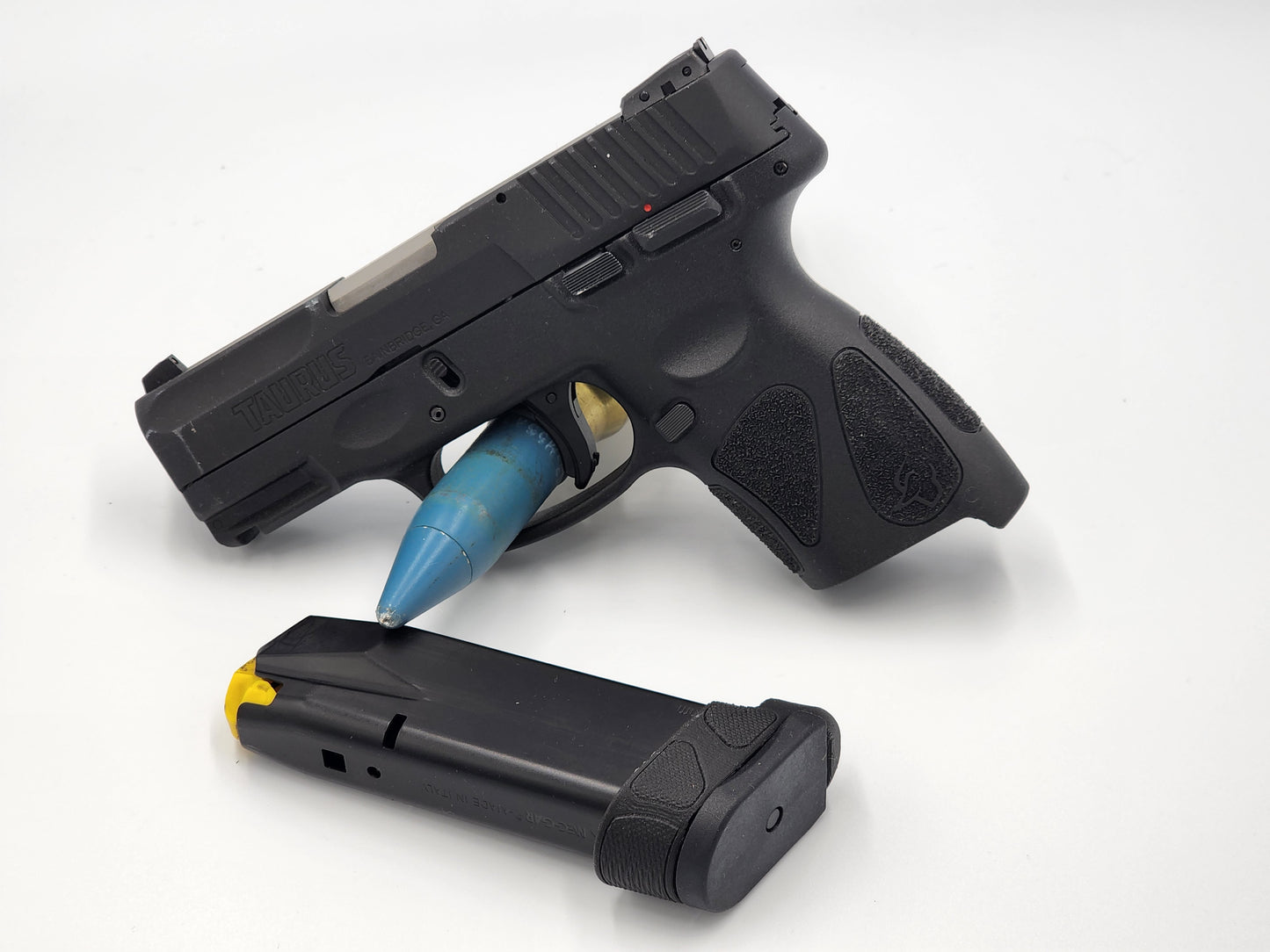 the Taurus G3c and G2c Magazine Adapter gives you the versatility of a full size grip on a compact gun