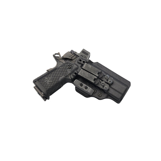 The Incline is a replacement for the Torque Bar for multiple Tenicor IWB Holsters allowing for easier use of the holster.  Working with the Staccato C2 in the Tenicor Certum